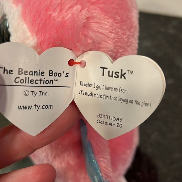 Ty Beanie Boos- TUSK - 6” with Tag - Picture 7 of 11